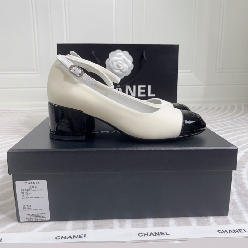 Ch*el leather shoes
